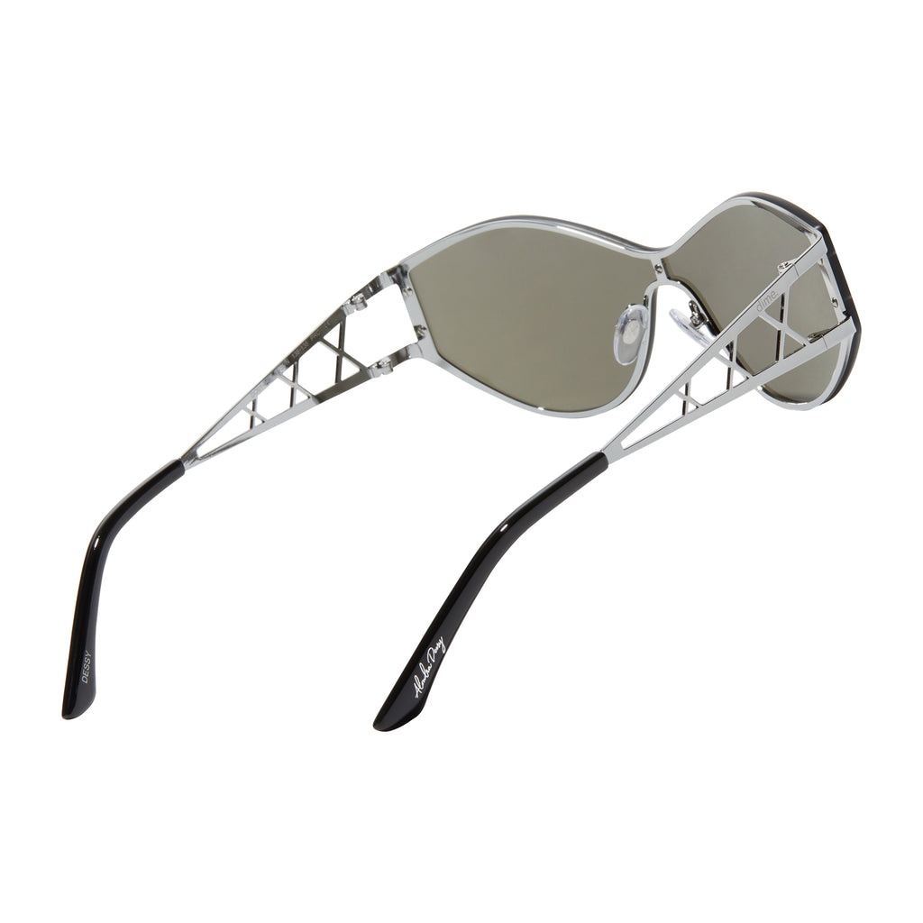 alondra dessy sunglasses | silver frame & silver mirror lens | dime optics  – Dime Optics