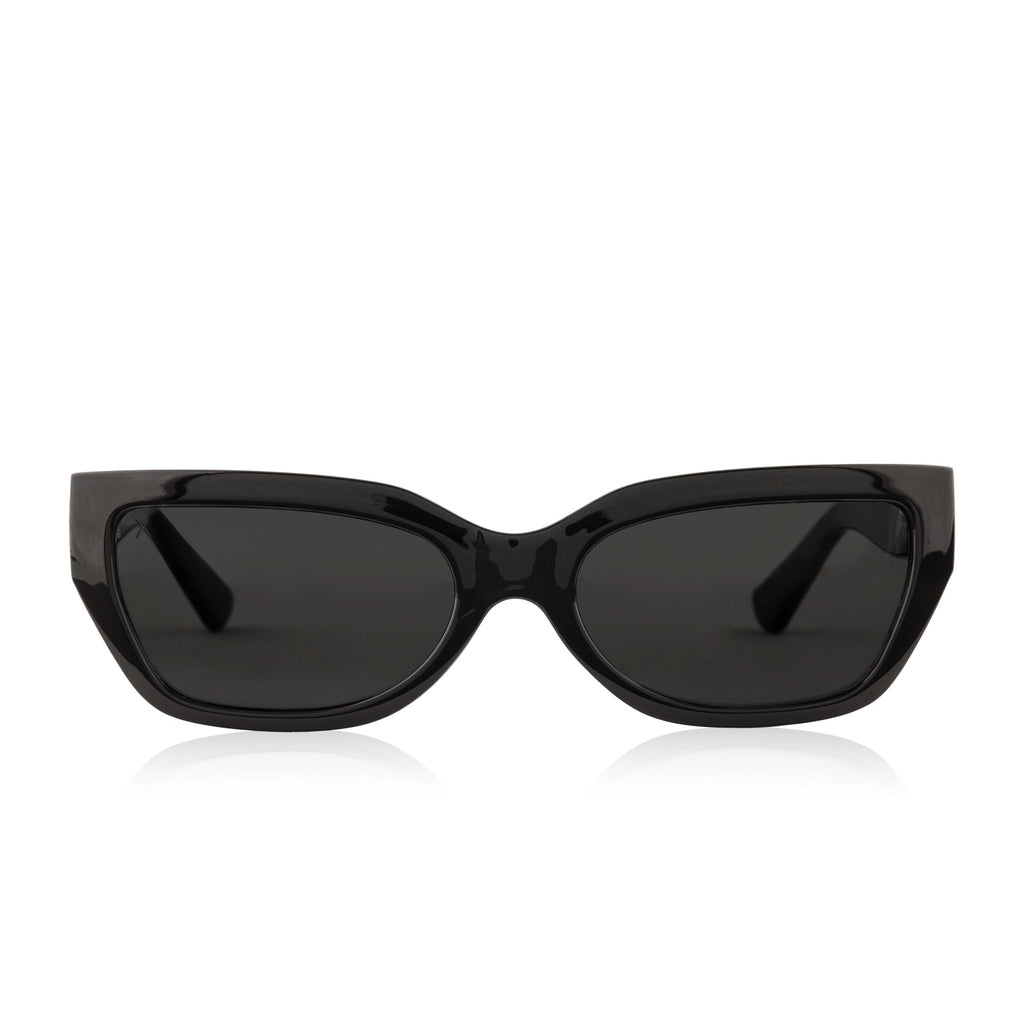 alondra dessy essentials sunglasses, black & grey gradient polarized