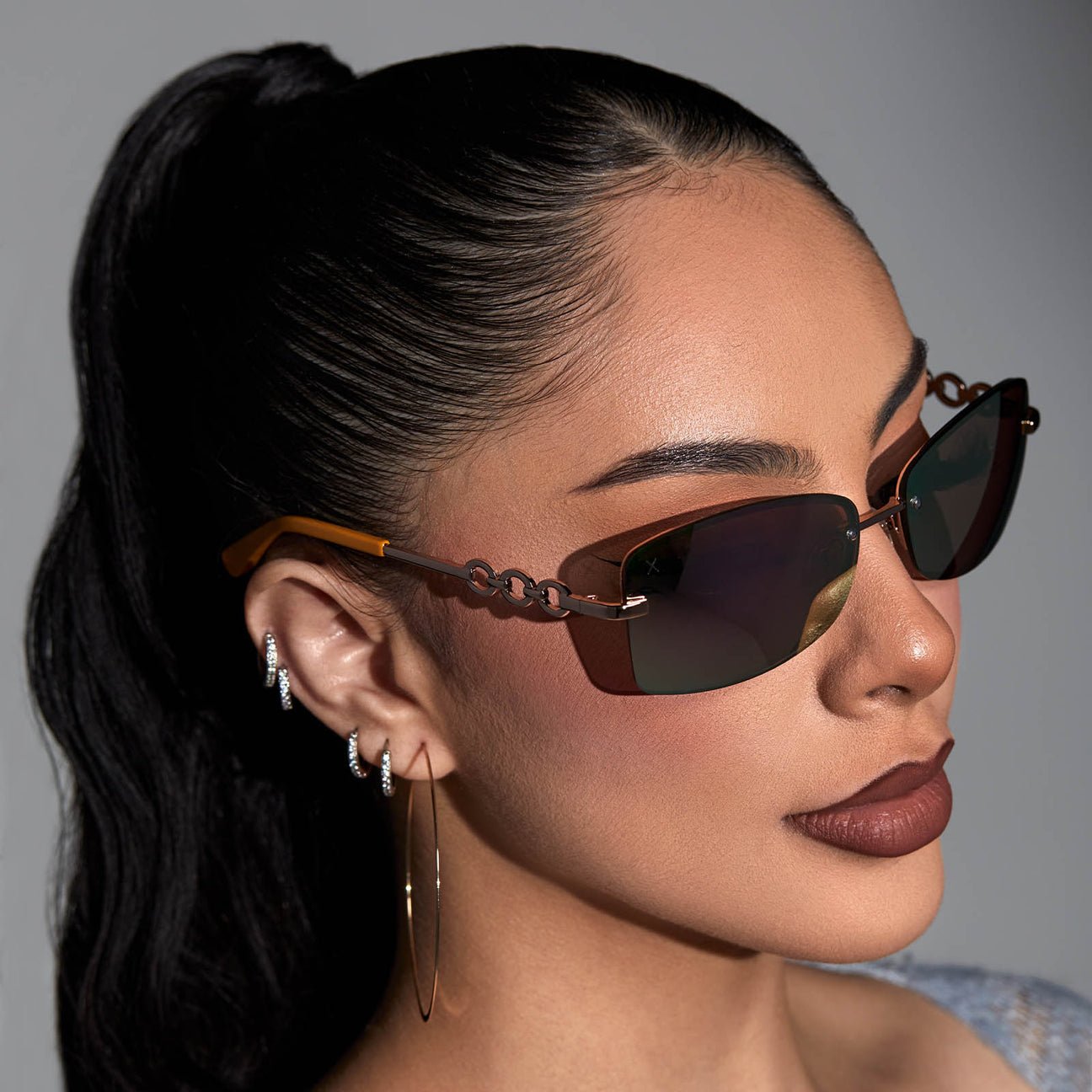 alondra dessy a vibe sunglasses | rose gold & cherry blossom mirror ...