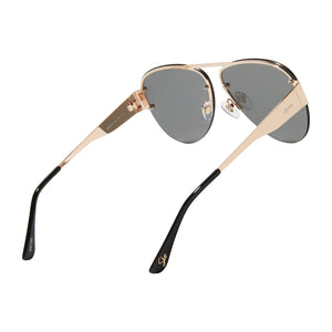 917 - gold Optics shiny metal sunglasses solid + – grey Dime frame