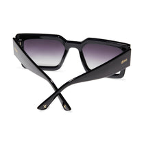 alondra dessy essentials sunglasses, black & grey gradient polarized