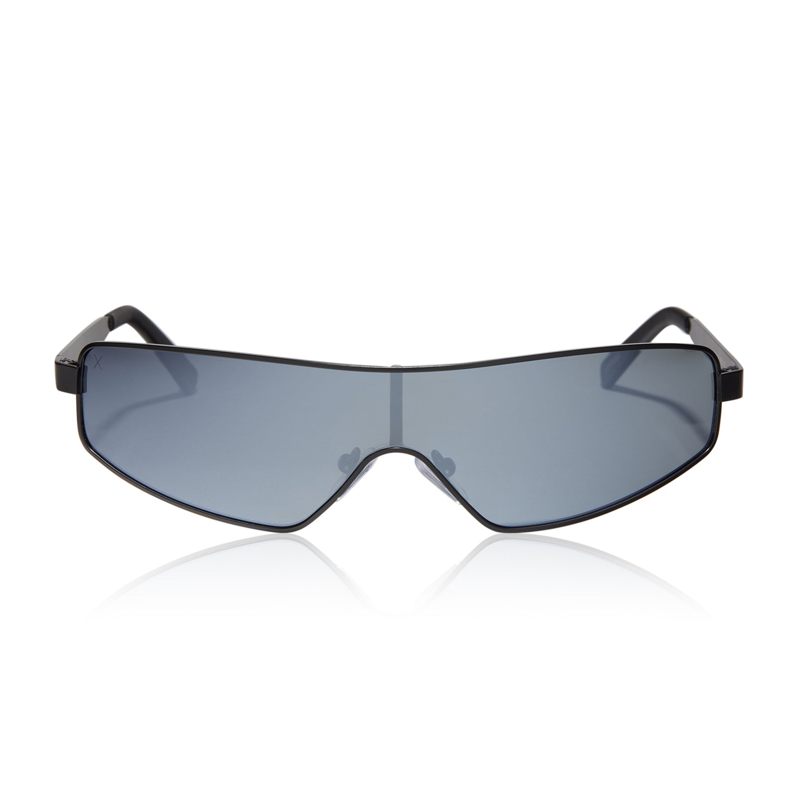 skyami - matte black + grey with silver flash polarized sunglasses ...