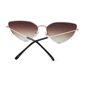 Women's Plastic Slim Cateye Sunglasses - A New Day™ Brown